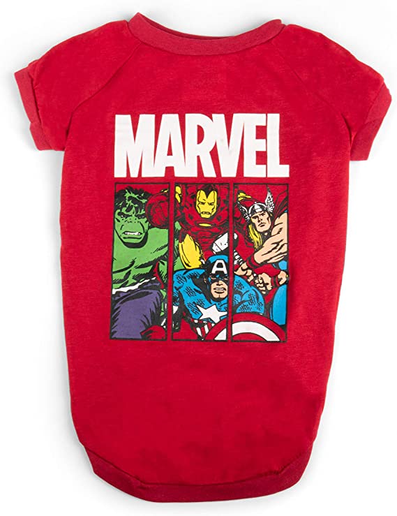 Marvel Comics Superhero Characters Dog T Shirt - Marvel Dog Shirt