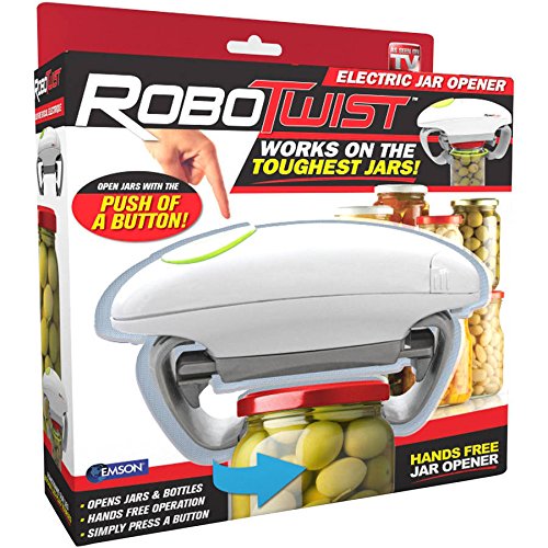 Robotwist Automatic Grip Hands Free Electric Jar Opener - Easy Touch Button NEW!