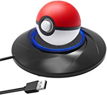 Charger Stand for 2018 Pokeball Plus Controller, iVolerCharging Station Controller Holder Stand Charger with USB C Charger Cable for Nintendo Switch Pokemon Lets Go Pikachu Poke Ball