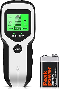 Stud Finder Wall Scanner - 5 in 1 Stud Detector with Intelligent Microprocessor chip and HD LCD Display, Stud Sensor Beam Finders for the Center and Edge of Wood AC Wire Metal Studs Joist Pipe