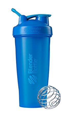 BlenderBottle Classic Loop Top Shaker Bottle, Cyan/Cyan, 28-Ounce Loop Top