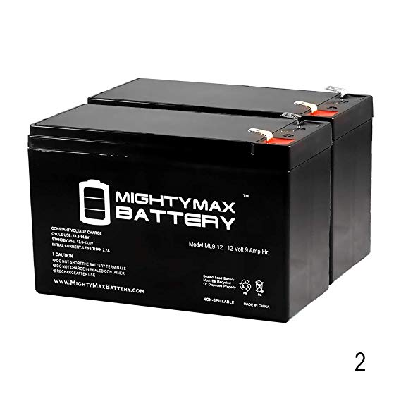 Mighty Max Battery 12V 9AH SLA Battery replaces ep1234w - 2 Pack brand product