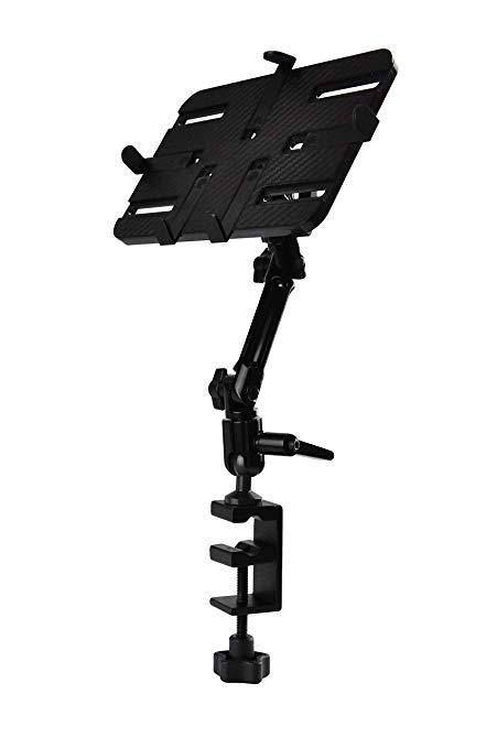 Arkscan MCLM16 Heavy Duty Aluminum Table Office Desk Tablet Clamp Mount for iPad, iPad Mini & Tablet Size 7" to 12"