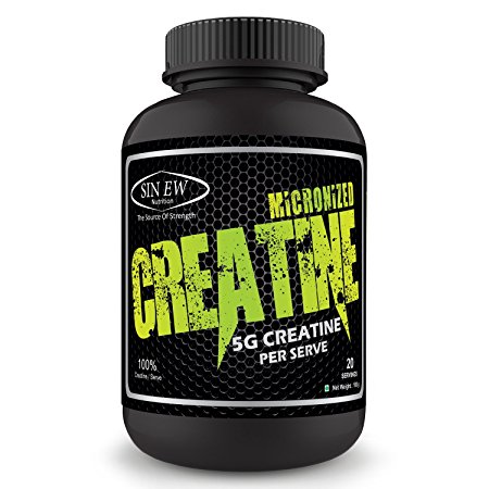 Sinew Nutrition Micronized Creatine Monohydrate 100gm  - Unflavoured