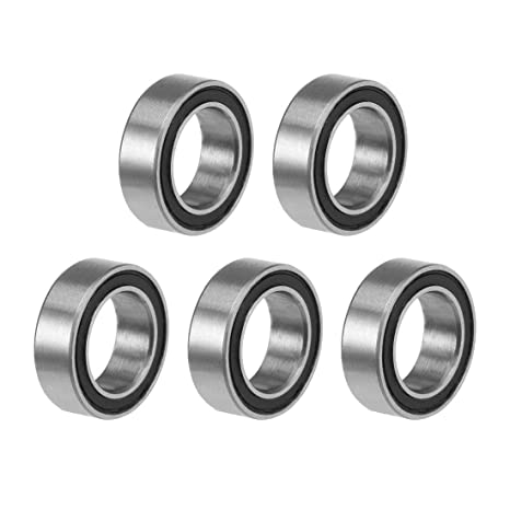 uxcell MR85-2RS Deep Groove Ball Bearings 5mm Inner Dia 8mm OD 2.5mm Bore Double Sealed Chrome Steel Z2 5pcs