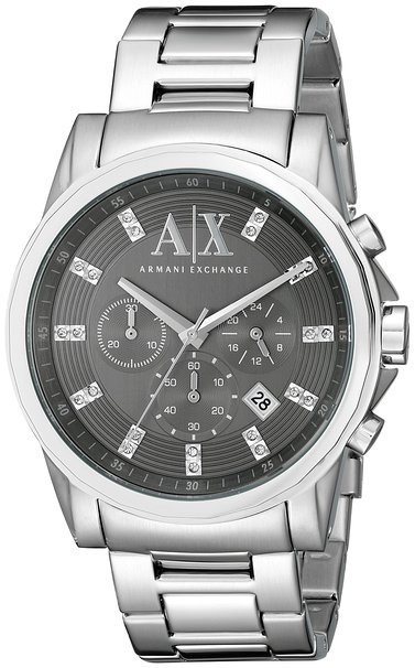 Armani Exchange Men's AX2092 Analog Display Analog Quartz Silver Watch
