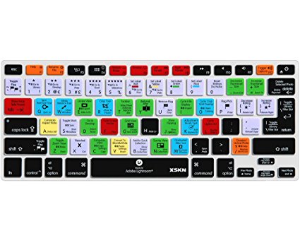 XSKN Adobe Lightroom Keyboard Silicone Skin Cover for MacBook Air 13, Pro 13, 15, 17 and Wireless keyboard