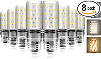 E26 LED Corn Bulbs, 3 Light Colors Changing 3000K/ 4000K/ 6000K, 16W 1500LM Corn Light Bulb, 120W Incandescent Bulb Equivalent, LED Corn Lights for Office Garage Home Lighting (8 Pack)