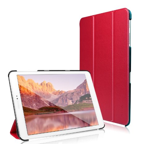 Tab S2 8.0 Case, JETech® Gold Slim-Fit Smart Case Cover for Samsung Galaxy Tab S2 8.0 inch Tablet with Auto Sleep/Wake Feature (Red)