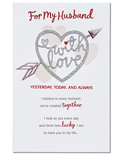 American Greetings Love Valentine's Day Card for Husband with Glitter