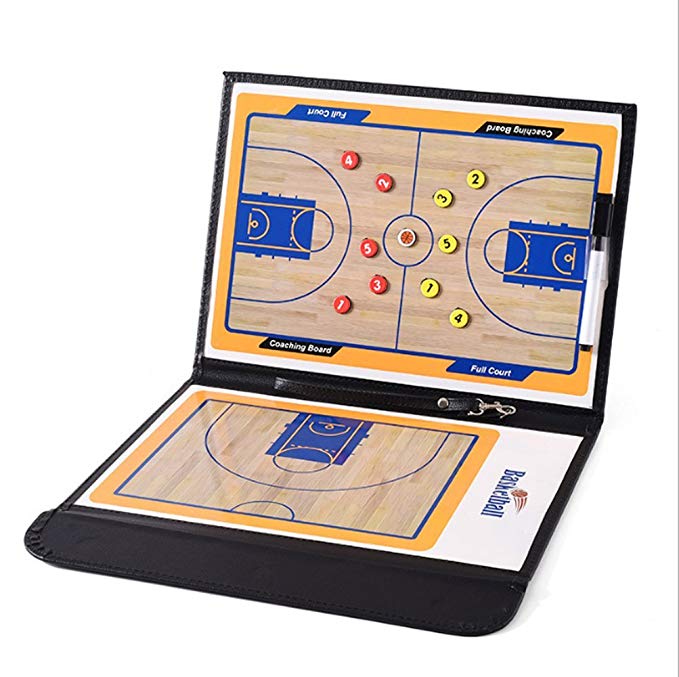 Basketball Coaching Board Coaches Clipboard Tactical Magnetic Board Kit With Dry Erase, Marker Pen and Zipper Bag