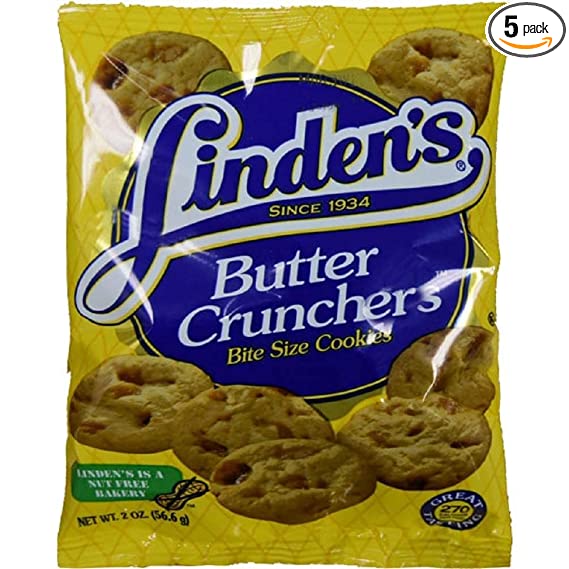 Lindens Bite Size Butter Crunch Cookies 5 pack