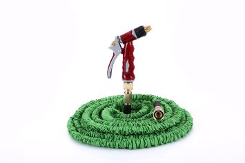 Dreamthinker, Premium Expandable Garden Hose, Extra Triple Latex Core, Solid Brass Fittings, Quick Connect & Spray Nozzle, Heavy Duty Free, Most Durable Hose Here