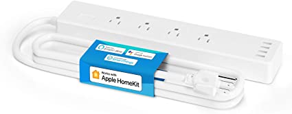 meross Smart Power Strip, Compatible with Apple HomeKit Siri, Alexa, Google Home and SmartThings, WiFi Surge Protector with 4 AC Outlets, 4 USB Ports and 6ft Extension Cord, Voice and Remote Control