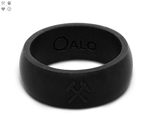 QALO- Silicone Rings For Men- Safe Wedding Band, Yoga, Crossfit Rubber Ring, Weight Lifting, Training, Exercise, Fitness, Firefighter, Police Officer, Medical Grade Silicone
