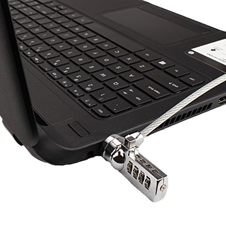 Laptop Universal Security Combination Lock and Steel Cable Notebooks Desktops by bogo Brands