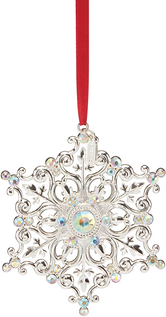 Lenox 2020 Snow Majesty Ornament, 0.35 LB, Metallic