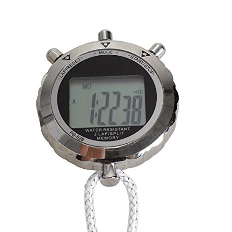 Vktech Chronograph Metal Digital Timer Stopwatch Sports Counter Stopwatch