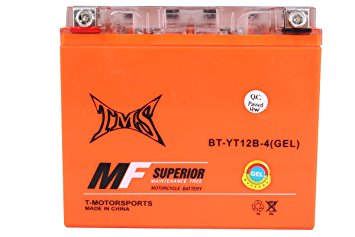 TMS Ct12b-4 Gt12b-4 Yt12b-4 Yt12b-bs Motorcycle Gel Battery for Yamaha YZR R1 R6 Xvs650 V Star Kawasaki Zx1000 Ninja Zx 10r Ducati Monster Street Fighter