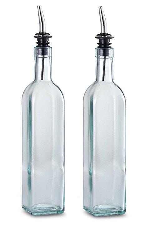 TableCraft 16 oz. Olive Oil Bottle with Pourer Made in USA (Set of 2) Brand New and Fast Shipping