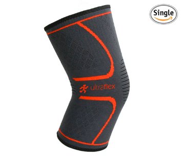 Ultra Flex Athletics Knee Compression Sleeve Support for Running, Jogging, Sports, Joint Pain Relief, Arthritis and Injury Recovery-Single Wrap