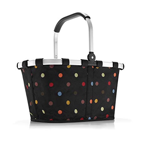 reisenthel Carrybag Fabric Picnic Tote, Sturdy Lightweight Basket for Shopping and Storage, Dots