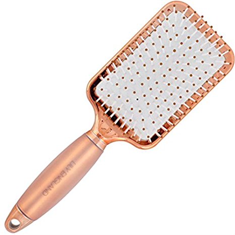 Lily England Paddle Brush Best for Detangling, Straightening Hair and Blowdrying, Rose Gold Hairbrush