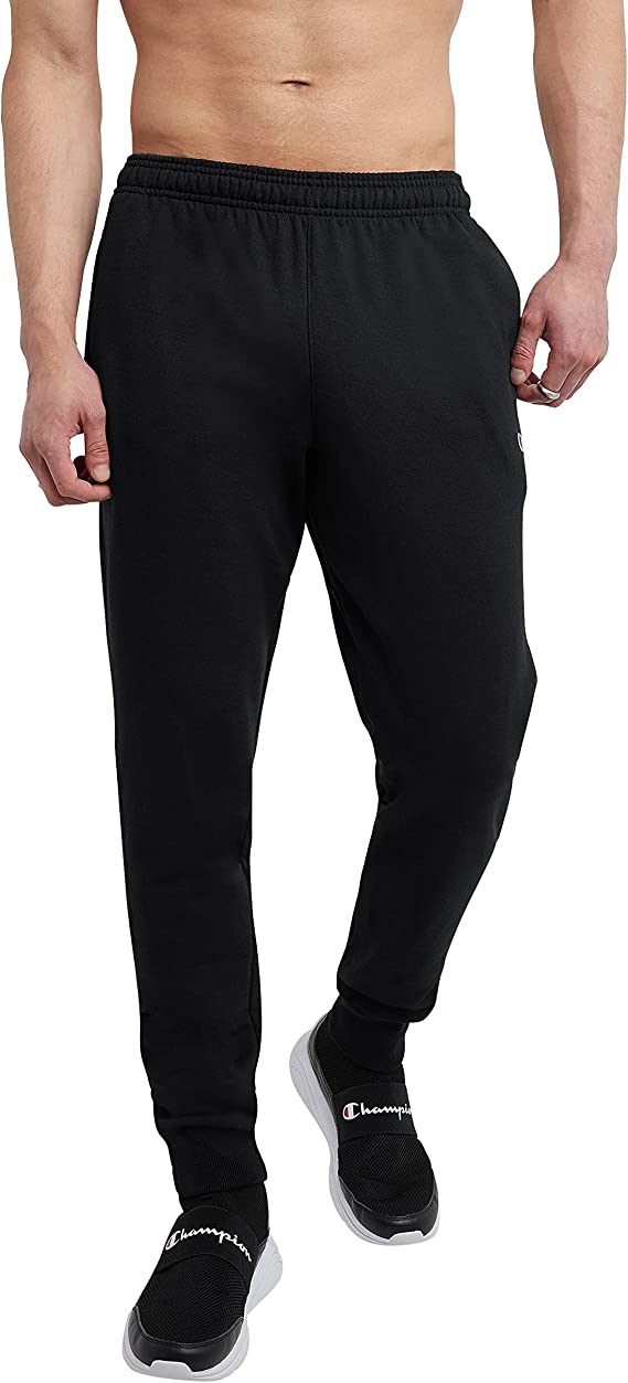 Champion Men's Jogger Sweatpants, Powerblend Fleece Joggers, Cuffed Ankle Jogger Sweatpants for Men, 31" Inseam