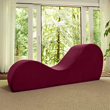 Avana Sleek Chaise Lounge for Yoga, Stretching, Relaxation, Red