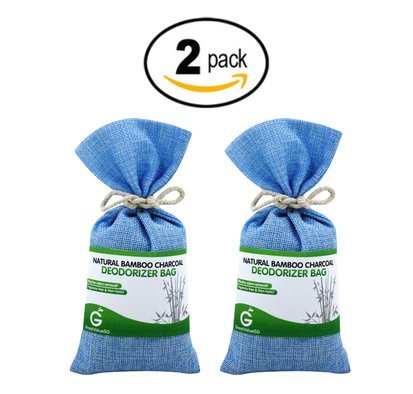 Great Value SG 2-Pack Bamboo Charcoal Deodorizer Bag, Best Air Purifiers for Smokers & Allergies, Perfect Car Air Fresheners, Remove Smells for Home & Bathroom (2, Sky Blue)