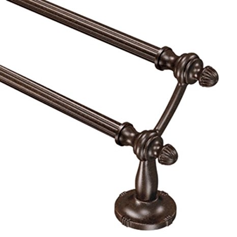 Moen DN0822ORB Gilcrest Double Towel Bar, Oil Rubbed Bronze, 24-Inch