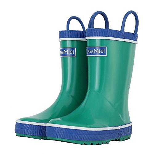 CasaMiel Kids Rain Boots for Boys Toddler Rain Boots for Girls, Handmade Natural Rubber Boots for Children
