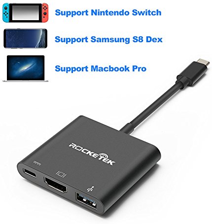 Rocketek USB-C HDMI Adapter for Nintendo Switch support Samsung Dex Station Function/ Type C USB to HDMI Converter hub for Nintendo Switch - Support Samsung S8/S8  / MacBook Pro