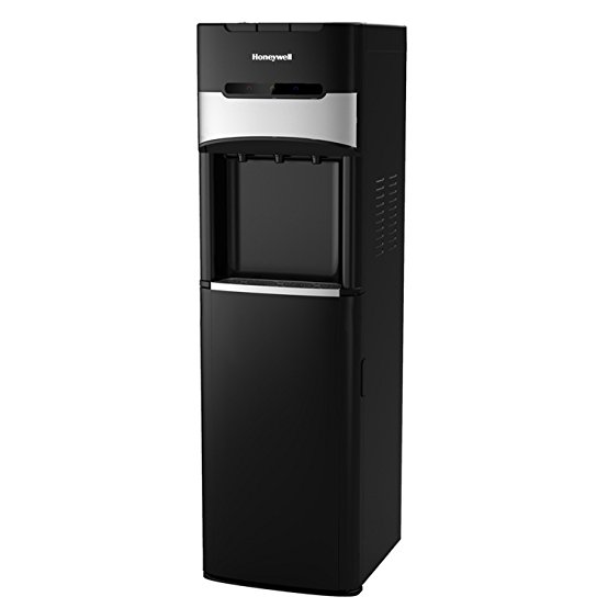 Honeywell HWBL1023 41-Inch Freestanding Bottom Loading Water Cooler Dispenser with Hot, Room and Cold Temperatures with Superior Water Pump (Black)