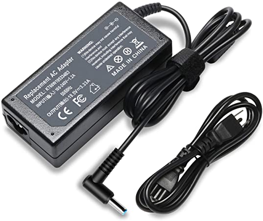 TECHEER 19.5V 3.33A AC Adapter Charger Compatible with HP 15-F009WM 15-F023WM 15-F039WM 15-F059WM 15-G073NR F9H92UA 15- G074NR Power Supply Cord 4.53.0mm