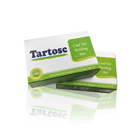 Tartosc Coal Tar Soap with Bergamot and Tea Tree Oil Antifungal Soap (75 g) - Pack of 4