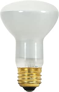 Satco S8519 130-Volt 45-Watt R20 Medium Base Light Bulb, Frosted