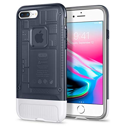 Spigen Classic C1 [10th Anniversary Limited Edition] iPhone 8 Plus Case with Air Cushion Technology for Apple iPhone 8 Plus (2017) - Graphite