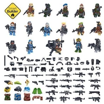 Set of 16 Military Figures special forces with military accessories