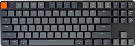 Keychron K1 SE, 87 Keys Ultra-Slim Wireless Bluetooth/USB Wired Mechanical Keyboard with White LED Backlit, Low-Profile Gateron Mechanical Brown Switch Compatible with Mac Windows