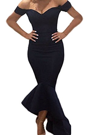 Astylish Womens Evening Dress Off Shoulder Flouncing Mermaid Formal Prom Gowns