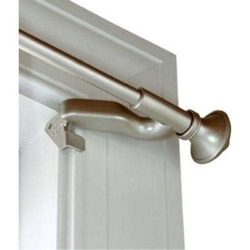 Kenney 7004244450 Twist and Fit Curtain Rod with Petal, 28-to-48-Inch Width, Satin Nickel
