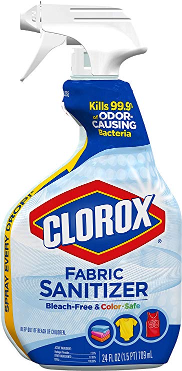 Clorox Fabric Sanitizer, Bleach-Free, Pack of 2, 48 fl oz Total