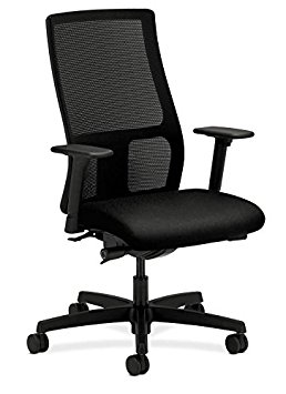 HON Ignition Series Mid-Back Work Chair - Mesh Computer Chair for Office Desk, Black (HONIW103CU10)