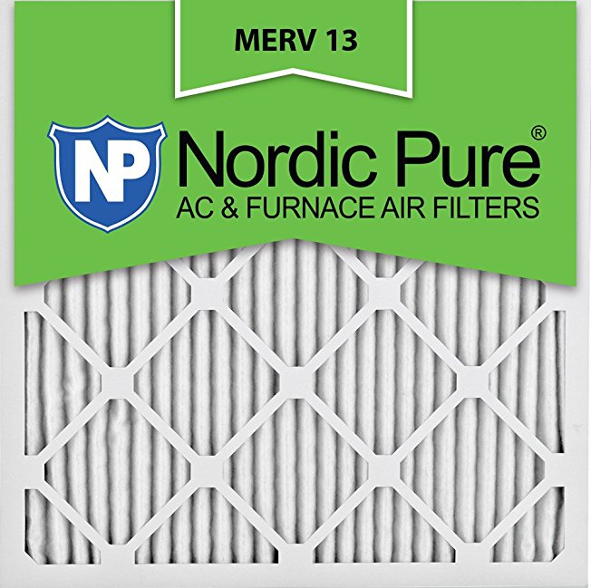 Nordic Pure 24x24x1M13-6 24x24x1 MERV 13 Pleated AC Furnace Air Filter, Box of 6, 1-Inch