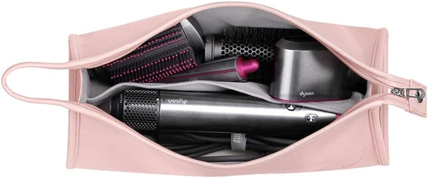 BUBM Travel Storage Bag Compatible with Dyson Airwrap Styler, Shark Flexstyle Air Styling & Drying System, Portable Carrying Case Organizer for Airwrap Styler and Attachments,Pink