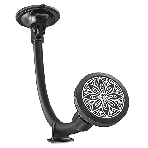 VAVA Long Arm Car Phone Mount with Dashboard Base, Phone Holder for Car with Magnetic Holder and 360 Degree Rotatable Joint for All Smartphones