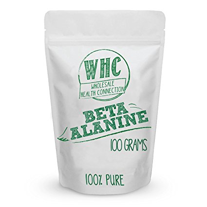 Beta Alanine Powder 100g (134 Servings) – Bulk Pre Workout Nutrition – Unflavored Supplement