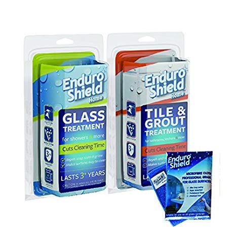 Enduroshield Home Easy Clean Treatment Twin Bonus Pack (includes 2.0 Oz Glass Kit & 4.2 Oz Tile Kit)