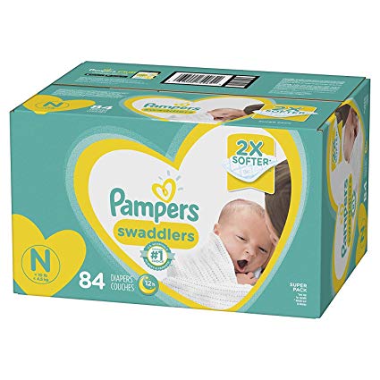 Diapers Newborn / Size 0 (&lt; 10 lb), 84 Count - Pampers Swaddlers Disposable Baby Diapers, Super Pack